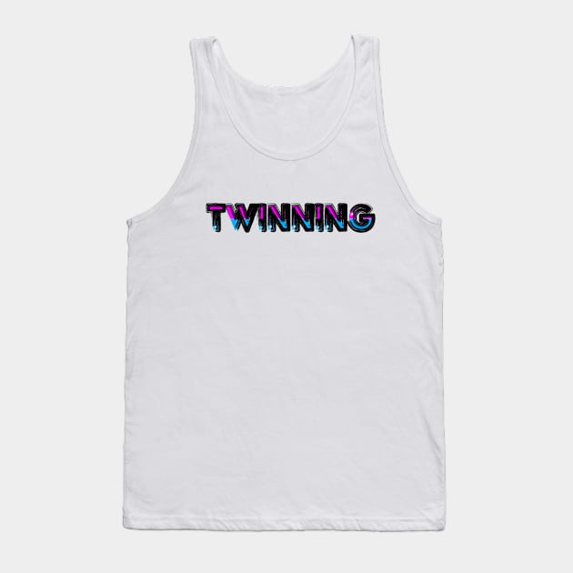 Twinning Pink and Blue Tank Top by LahayCreative2017